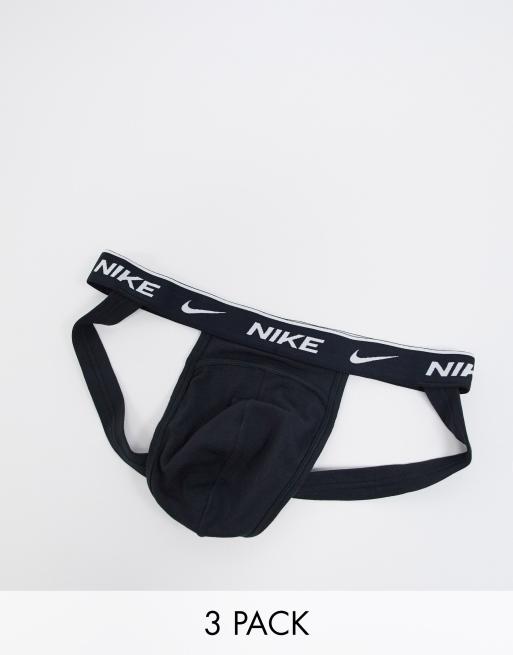 Disparidad Compatible con Tableta Pack de 3 suspensorios negros de algodón elástico de Nike | ASOS