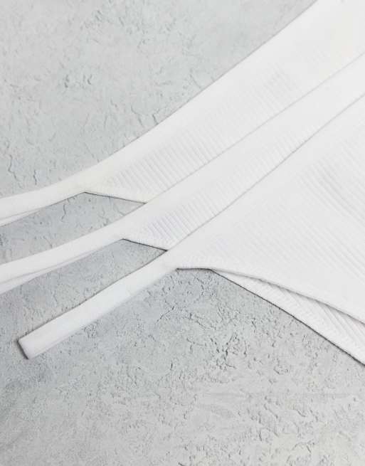 Pack de 3 tangas blancos de canalé de Weekday, 2 de 3