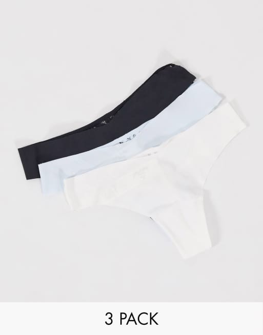 Pack de 3 tangas con parte delantera lisa de Gilly Hicks 
