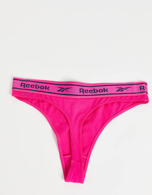 Pack de 3 tangas de color rosa, azul marino y rojo cereza Pansy de Reebok, 2 de 4