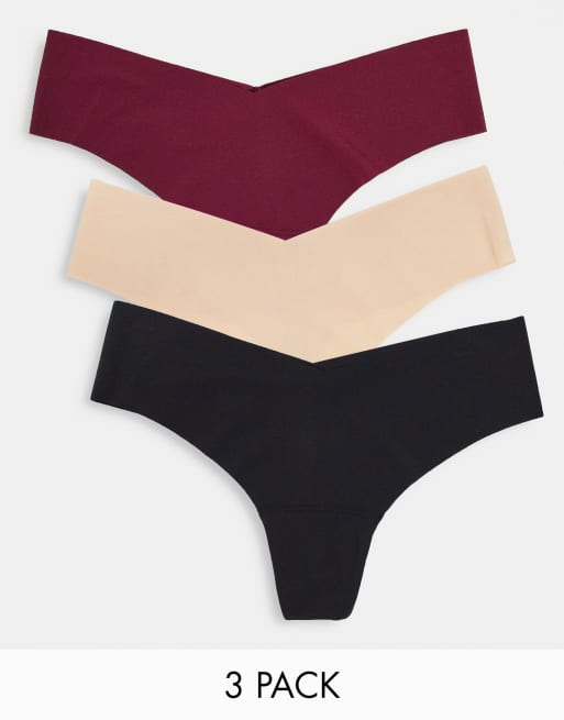 Pack de 3 tangas multicolores sin costuras de Gilly Hicks