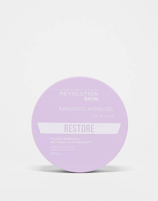 Pack de 30 pares de parches de gel para contorno de ojos con bakuchiol Hydro Gel de Revolution Skincare
