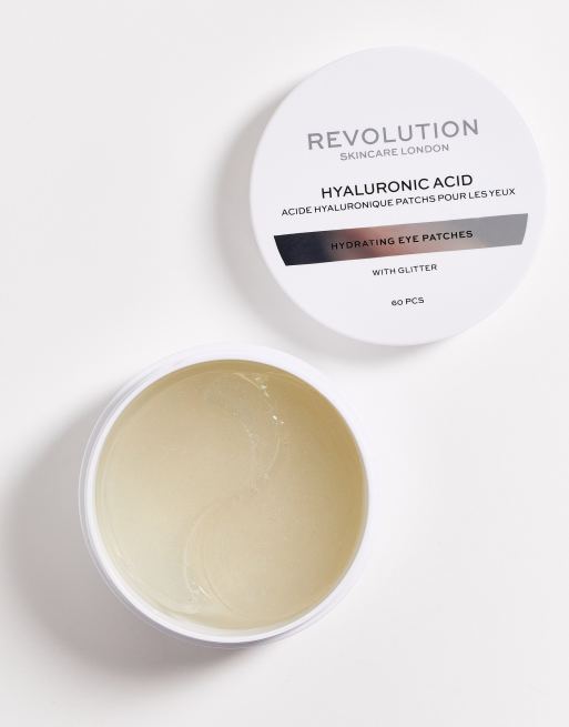 Pack de 30 pares de parches para el contorno de ojos hidratantes con ácido hialurónico Glitter de Revolution Skincare