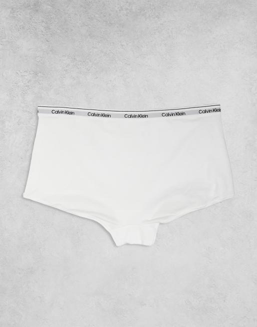 Pack de 3 braguitas de color negro, blanco y gris de corte culotte Modern Logo de Calvin Klein, 2 de 3