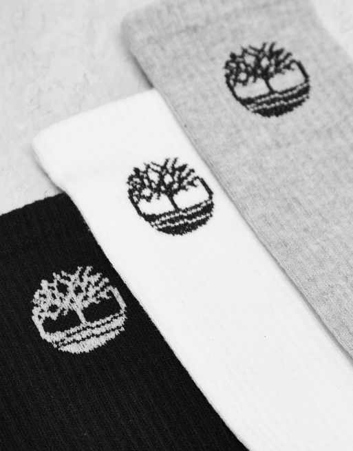 Pack de 3 calcetines deportivos de varios colores con diseño acolchado Bowden Tree de Timberland, 2 de 3