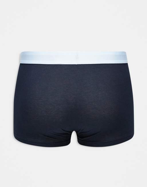 Pack de 3 calzoncillos azul marino con cinturillas azules Original de Tommy Hilfiger, 3 de 3