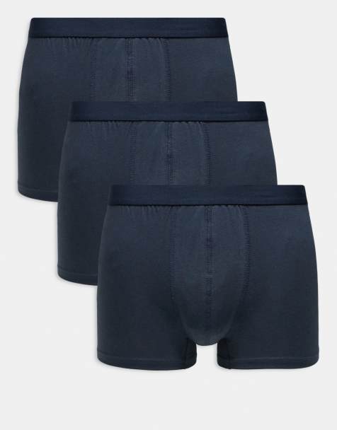 Pack de 3 calzoncillos azul marino tipo bóxer de New Look - view 1