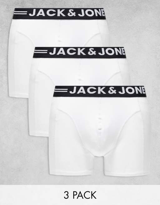 Pack de 3 Boxer Jack and Jones New Blanco-Marino-Negro