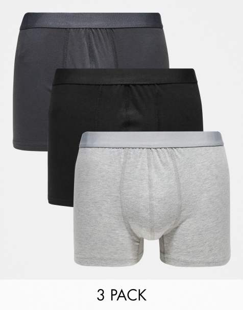 Pack de 3 calzoncillos bóxer de color gris y multicolor de New Look - view 1