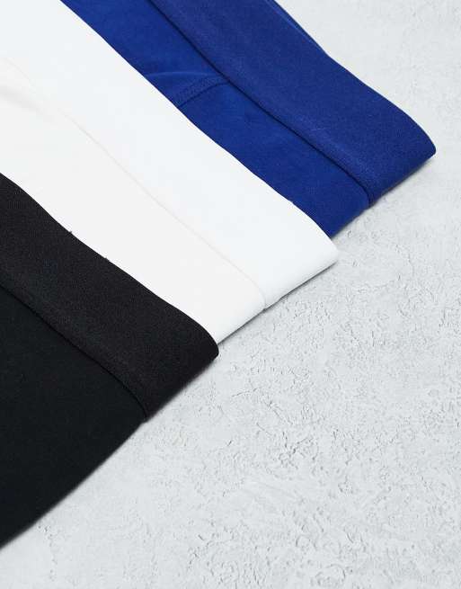 Pack de 3 calzoncillos bóxer de color negro, blanco y azul de Weekday, 3 de 4