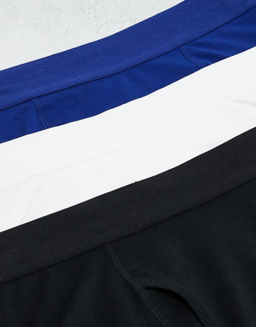 Pack de 3 calzoncillos bóxer de color negro, blanco y azul de Weekday, 4 de 4