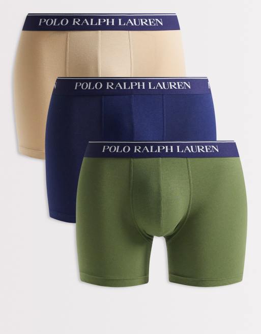 Pack de 3 calzoncillos bóxer de varios colores con logo a tono de Polo Ralph Lauren