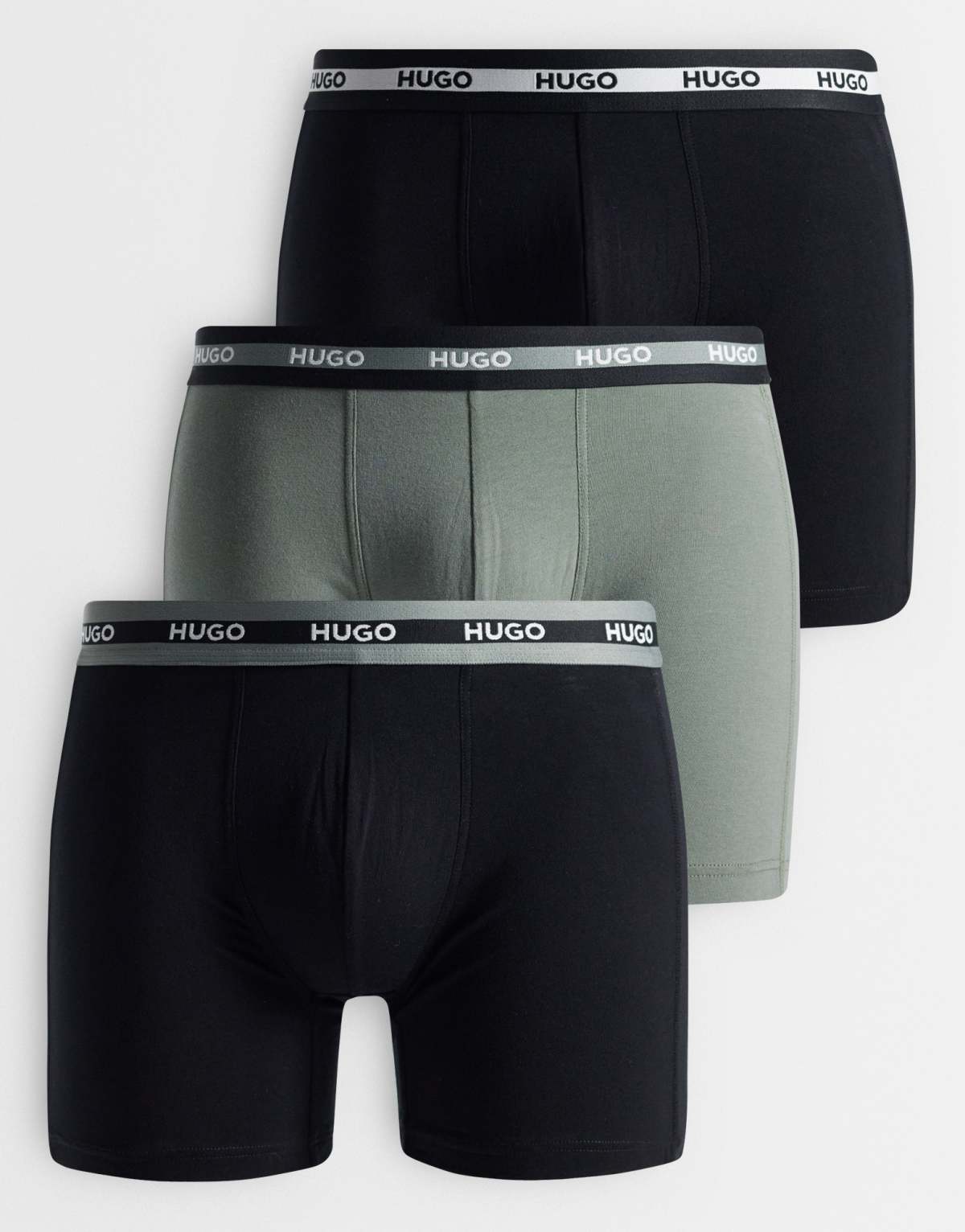 Hugo Red Pack de 3 calzoncillos bóxer multicolores con cinturilla del logo de