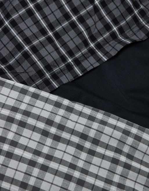 Pack de 3 calzoncillos bóxer negros a cuadros de Jack & Jones, 3 de 3