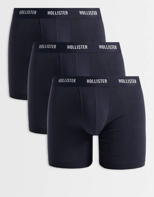 Pack de 3 calzoncillos bóxer negros clásicos de Hollister