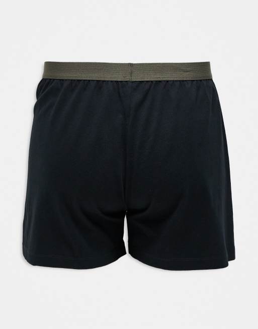 Pack de 3 calzoncillos bóxer negros con cinturillas de colores de ASOS DESIGN, 2 de 3