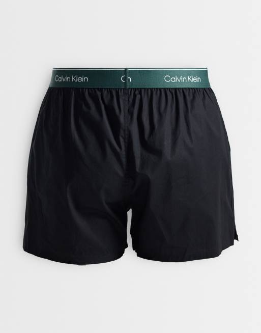 Pack de 3 calzoncillos bóxer negros con cinturillas de colores Icon Cotton Stretch de Calvin Klein, 3 de 3