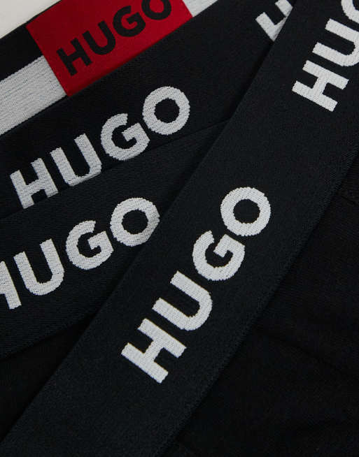 Pack de 3 calzoncillos bóxer negros de HUGO Bodywear, 3 de 3