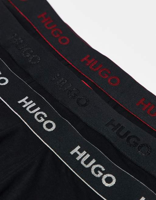 Pack de 3 calzoncillos bóxer negros de HUGO Bodywear, 3 de 3