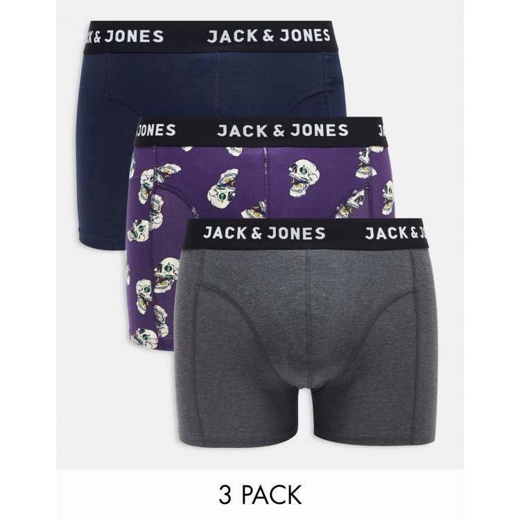 Pack de 5 calzoncillos bóxer gris claro de Jack & Jones