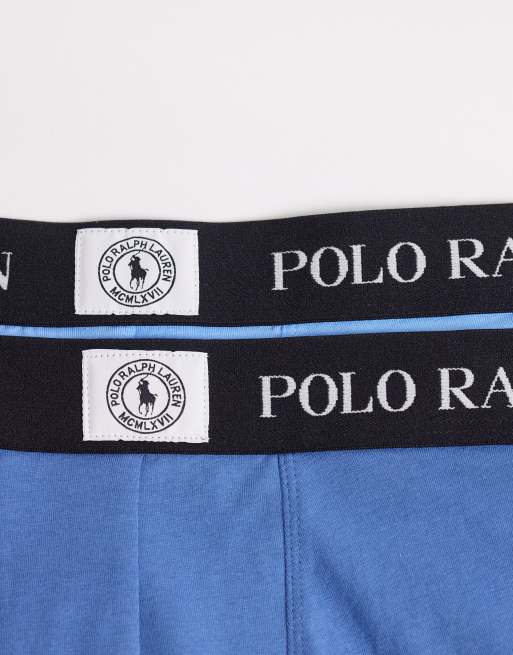 Pack de 3 calzoncillos de color azul y negro de algodón de Polo Ralph Lauren, 3 de 3