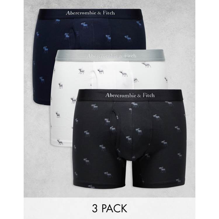 Pack de 3 calzoncillos de color blanco gris y azul marino con
