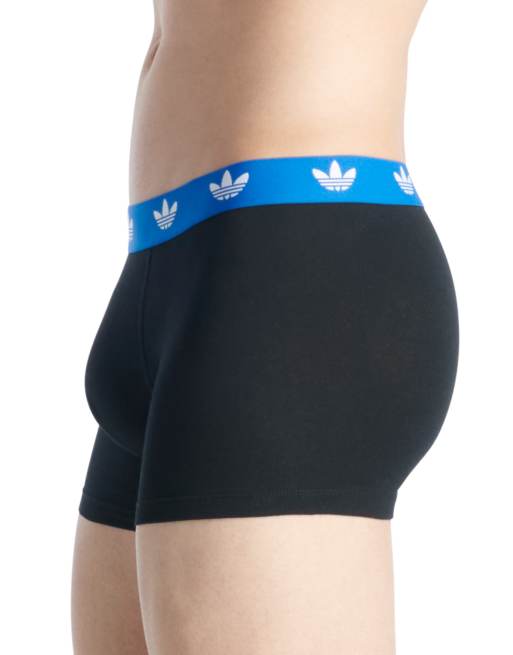 Pack de 3 calzoncillos de color negro, azul y blanco Comfort Flex de algodón de adidas Originals, 2 de 2