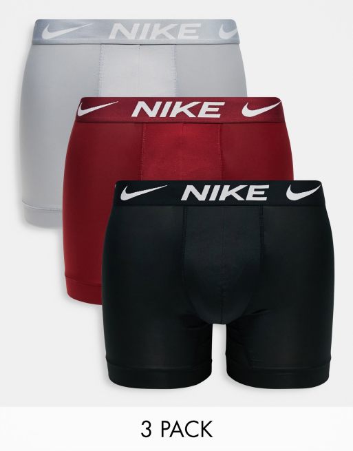 Pack de 3 calzoncillos de color negro y multicolor de microfibra Dri-FIT de Nike