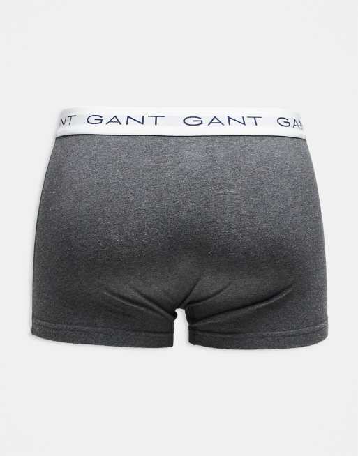 Pack de 3 calzoncillos de color rojo, negro y a rayas con cinturilla del logo de GANT , 3 de 3