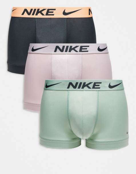 Pack de 3 calzoncillos de color verde menta, gris antracita y rosa básicos de microfibra Essential Microfibre de Nike - view 1