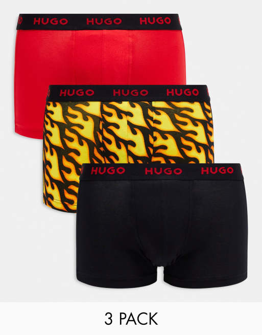 Pack de 3 calzoncillos de varios colores con cinturilla del logo de HUGO Bodywear