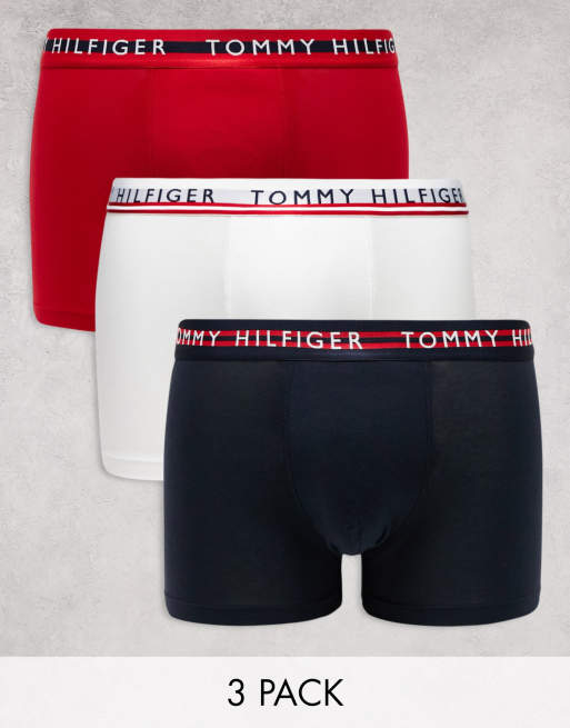 Pack de 3 calzoncillos de varios colores con cinturilla multicolor de Tommy Hilfiger