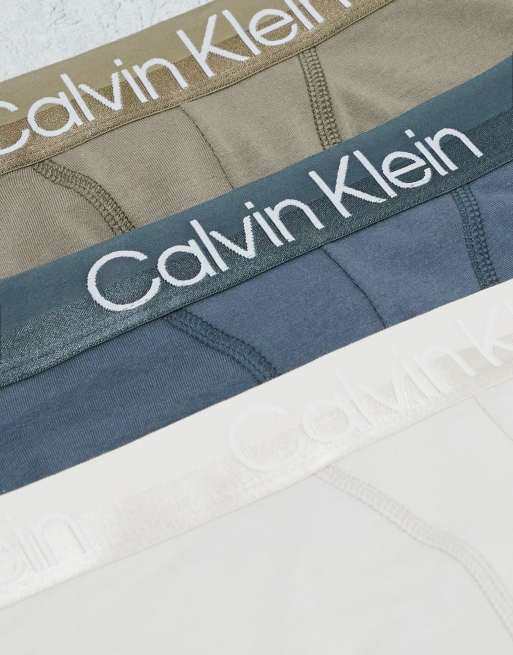 Pack de 3 calzoncillos multicolores de algodón Modern Structure de Calvin Klein, 2 de 4