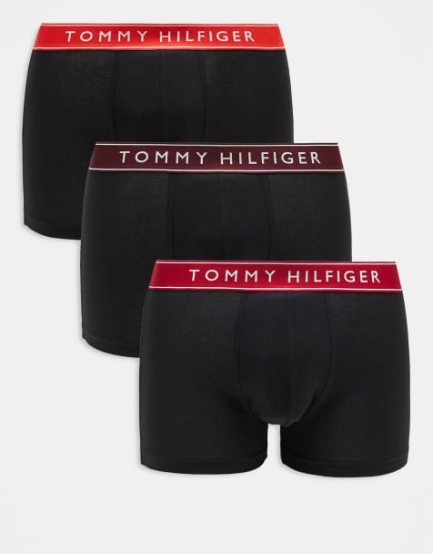 Pack de 3 calzoncillos negros básicos con cinturillas rojas Everyday Essentials de Tommy Hilfiger - view 1