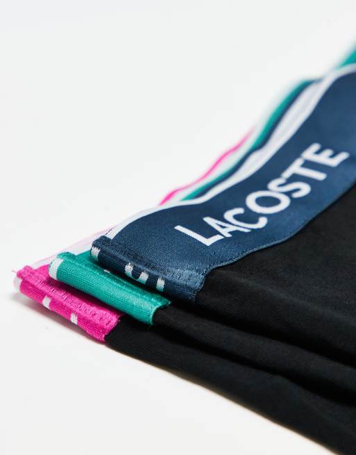 Pack de 3 calzoncillos negros con cinturillas de colores de Lacoste, 2 de 3