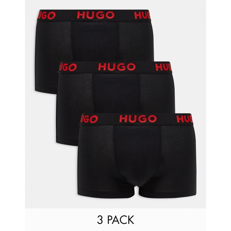 Pack de 3 calzoncillos negros de Hugo Boss