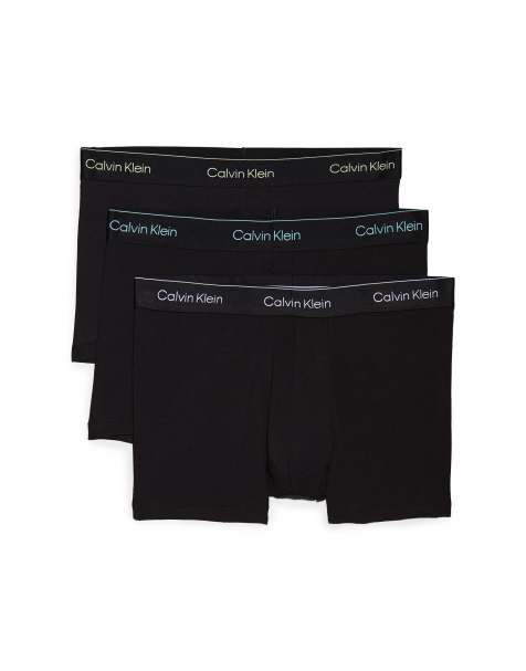 Pack de 3 calzoncillos negros elásticos con cinturillas del logo de algodón Icon Cotton Stretch de Calvin Klein - view 1
