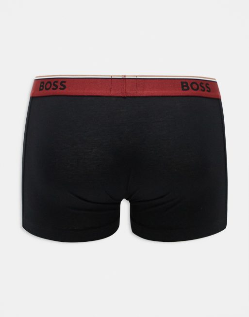 Pack de 3 calzoncillos negros elásticos de BOSS Bodywear, 2 de 3
