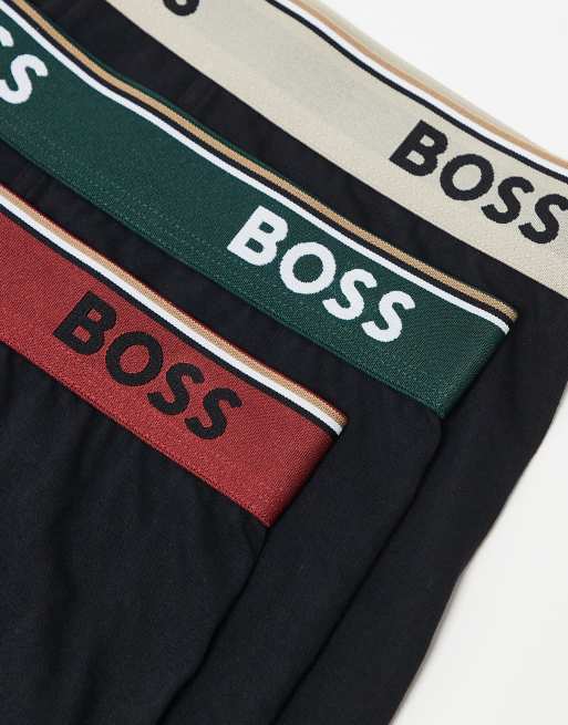 Pack de 3 calzoncillos negros elásticos de BOSS Bodywear, 3 de 3