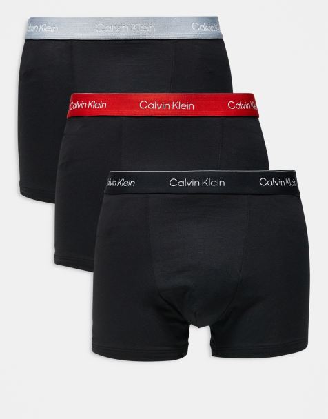 Pack de 3 calzoncillos negros holgados con cinturillas de color negro, gris y rojo y logo de algodón Icon Cotton Stretch de Calvin Klein - view 1
