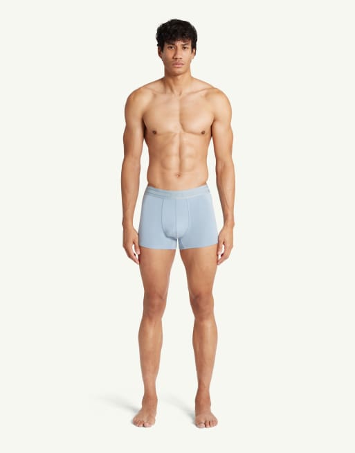 Pack de 3 calzoncillos tipo bóxer azul pastel con cinturilla a tono de Che Studios