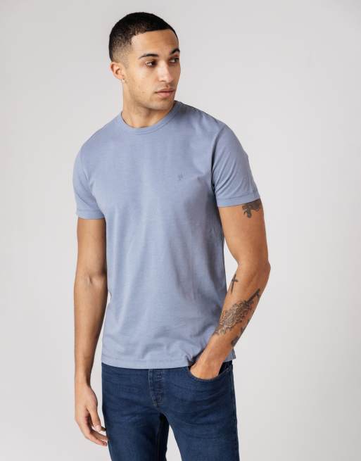 Pack de 3 camisetas azul marino de manga corta con cuello redondo de algodón de French Connection, 3 de 4