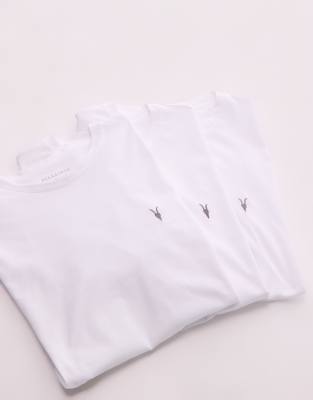 Pack de 3 camisetas blancas de algodón cepillado Brace de AllSaints - view 1