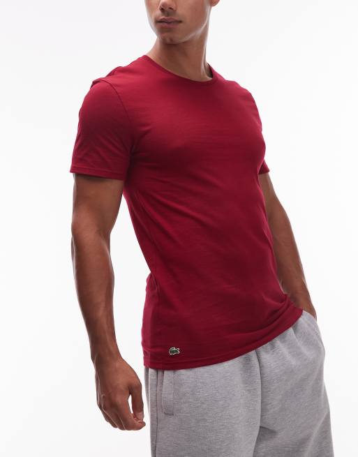 Pack de 3 camisetas de color azul y burdeos de Lacoste