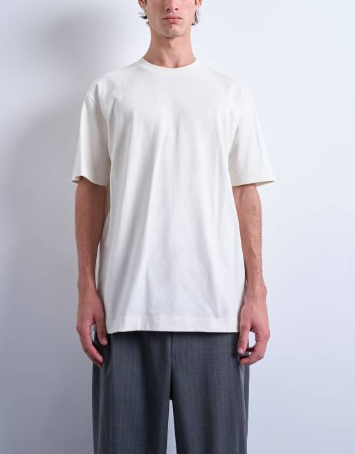 Pack de 3 camisetas de color crudo, azul marino y burdeos holgadas de Topman, 5 de 5