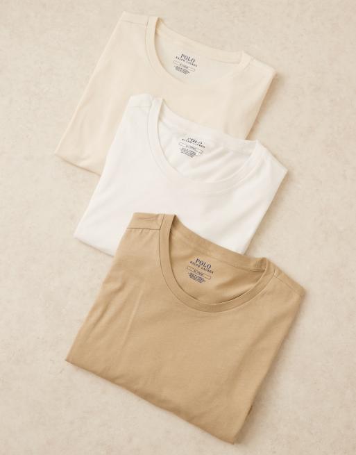Pack de 3 camisetas de estar por casa de varios colores con logo de icono en el bajo de Polo Ralph Lauren