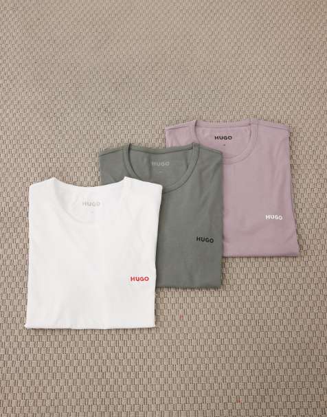 Pack de 3 camisetas de estar por casa de varios colores de Hugo Red - view 1