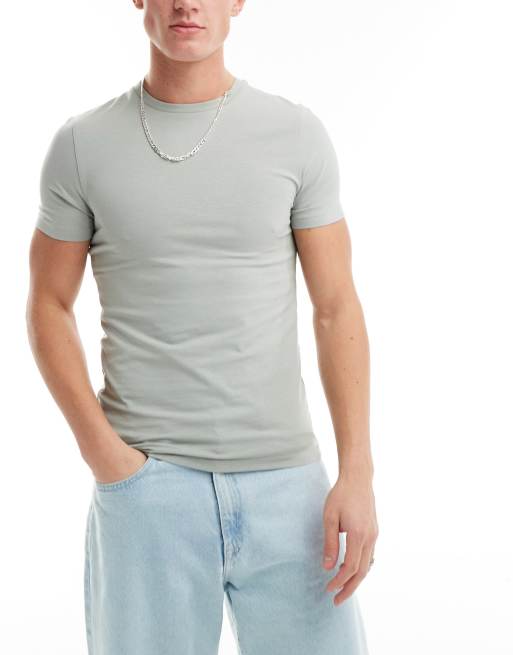 Pack de 3 camisetas de varios colores ajustadas de ASOS DESIGN, 4 de 4