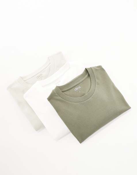 Pack de 3 camisetas de varios colores básicas con cuello redondo de ASOS DESIGN - view 1