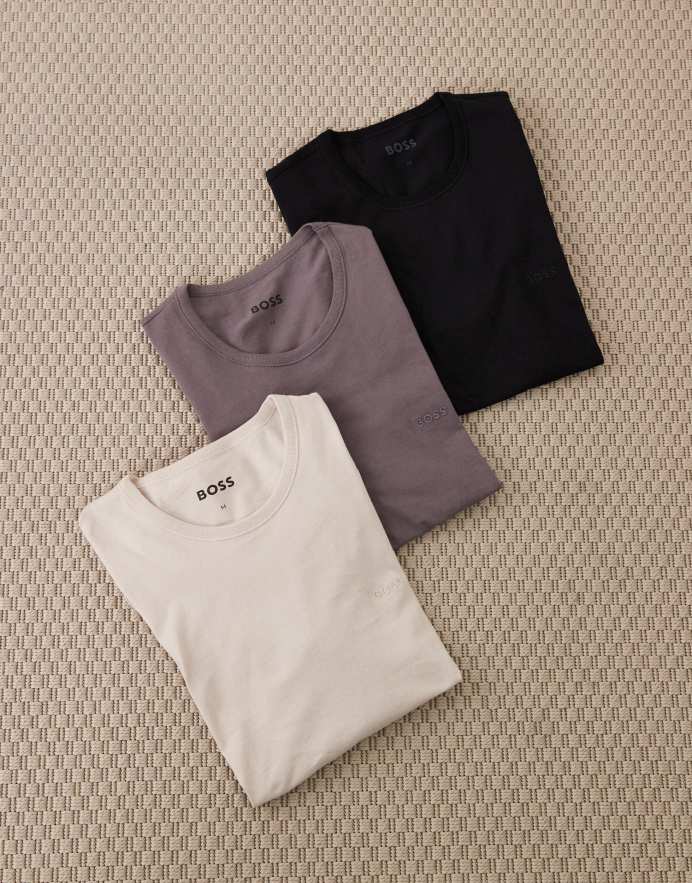 BOSS Bodywear Pack de 3 camisetas de varios colores de